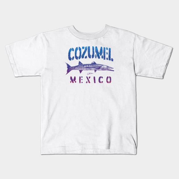 Cozumel, Mexico, Great Barracuda Kids T-Shirt by jcombs